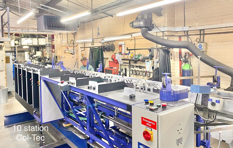 Used Col Tec 10 Station Signature Collator With 5 Deep Pile And 5