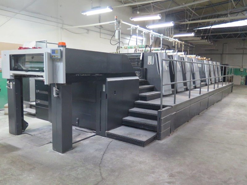 8 color Used 2011 Heidelberg XL 1058P5 Autoplate XL, Wallscreen