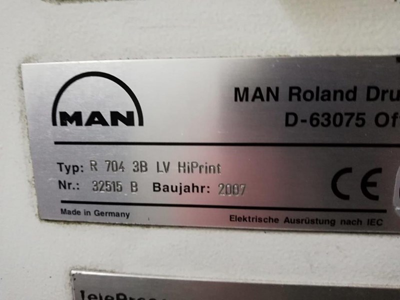 R 704 4 color Used Roland 704 LV - HiPrint year 2007 | PressCity