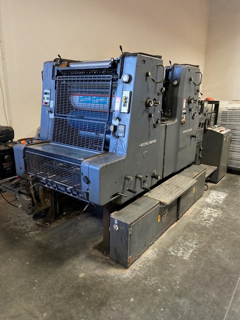 2 color Used 1983 Heidelberg MOZP 2 Color Perfector year 1983