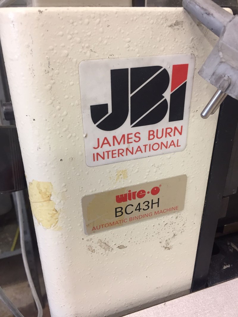 Used James Burn BC43H Automatic O Wire Spiral Binding PressCity