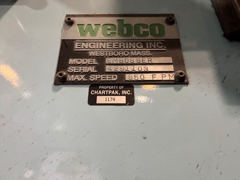 Webco Embosser | North East Printing Machinery, Inc.