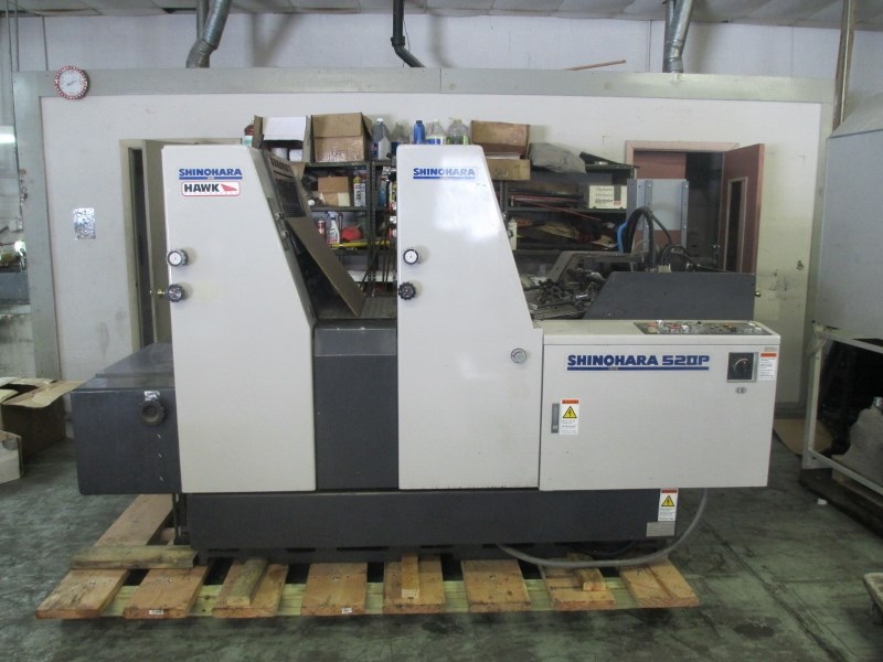 2 color Used SHINOHARA 52 -2P, TWO COLOR PRESS, AUTO PLATE 2 color Used SHINOHARA 52 -2P, TWO COLOR PRESS, AUTO PLATE