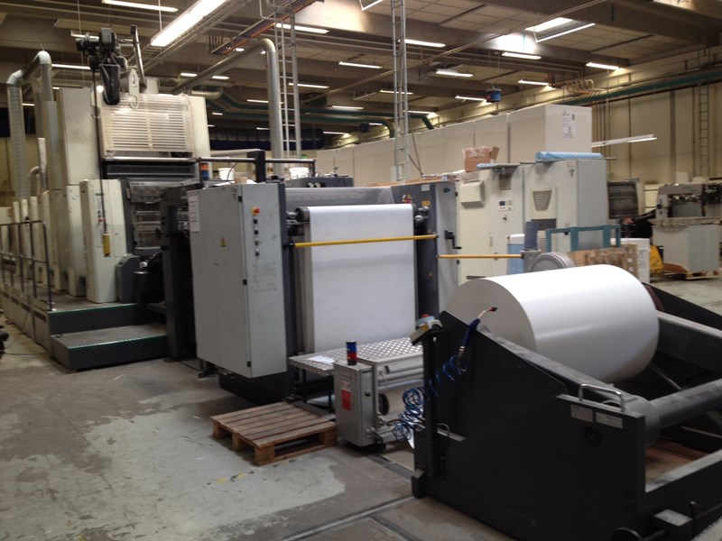 MAN Roland 706 3B + LTTLV with Sheeter and in line foil 