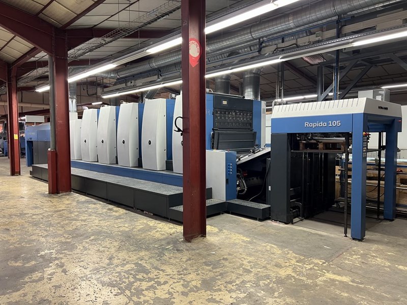 5 color Used KBA Rapida 105-5+L FAPC ALV2 CX year 2019 with UV | PressCity