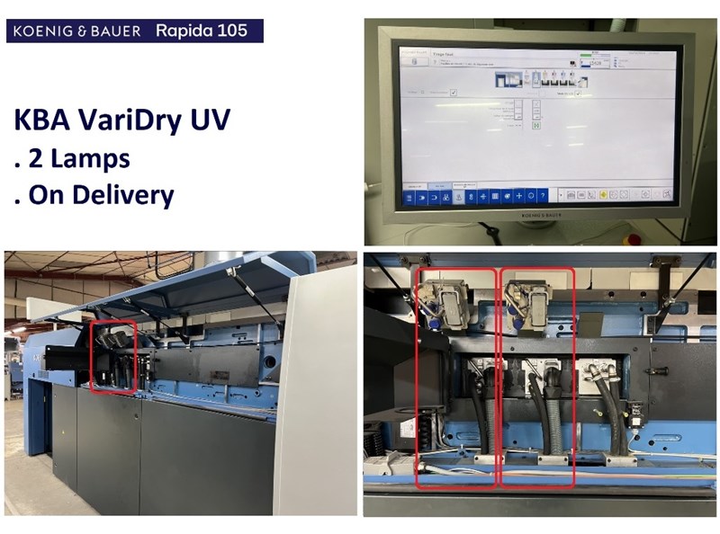 5 color Used KBA Rapida 105-5+L FAPC ALV2 CX year 2019 with UV | PressCity