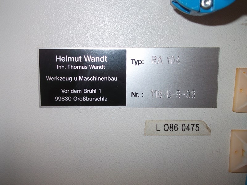 Helmut  Wandt Plate Punch For KBA RAPIDA 104