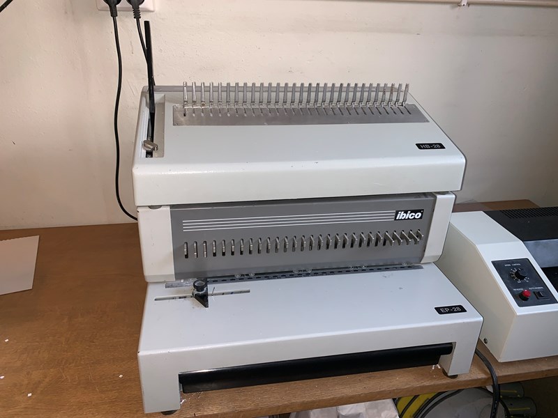 Ibico HB-28 Binding station and EP-28 electical punch
