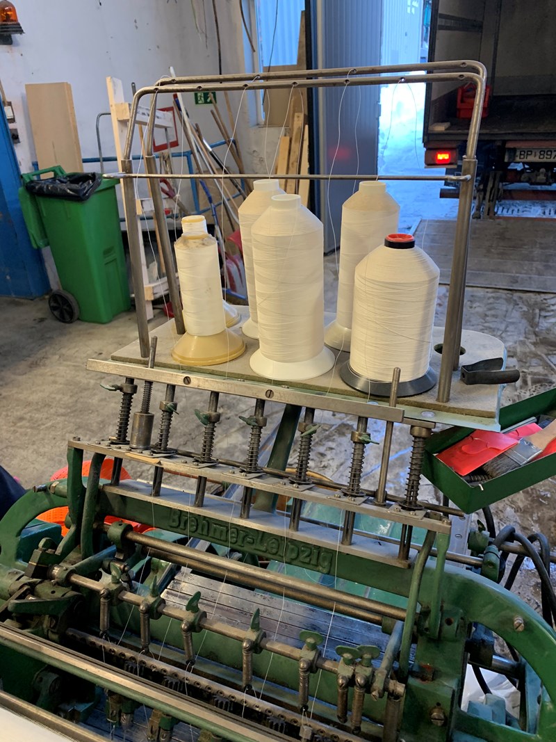 Used Polygraph Brehmer 39 3/4 /2 Automatic Sewing Machine with Manual Feeder and Delivery