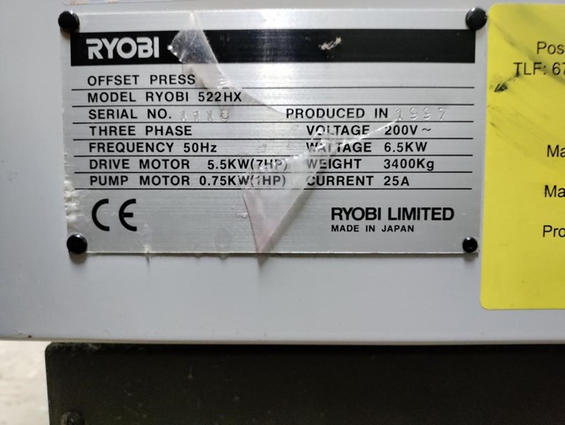 2 color Used Ryobi 522 HX year 1997 | PressCity