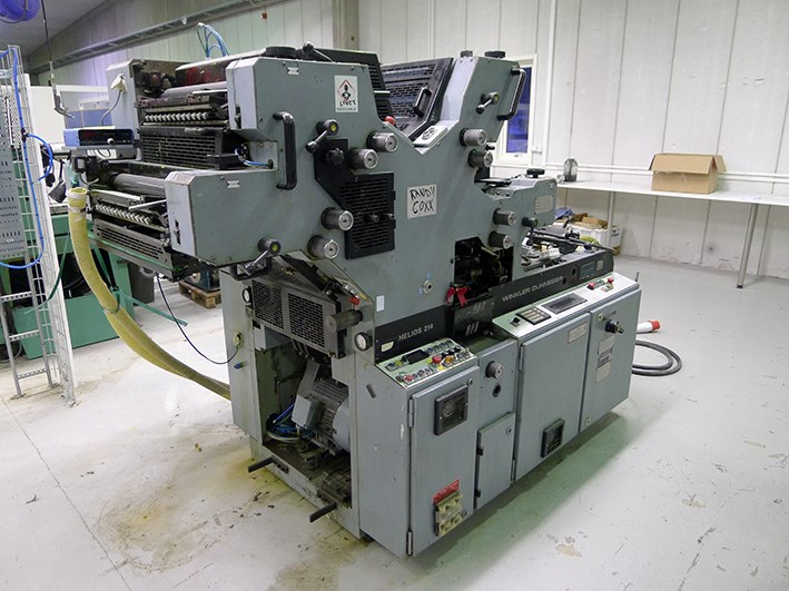 Used winkler dunnebier helios 214 envelope printing machine year 1995