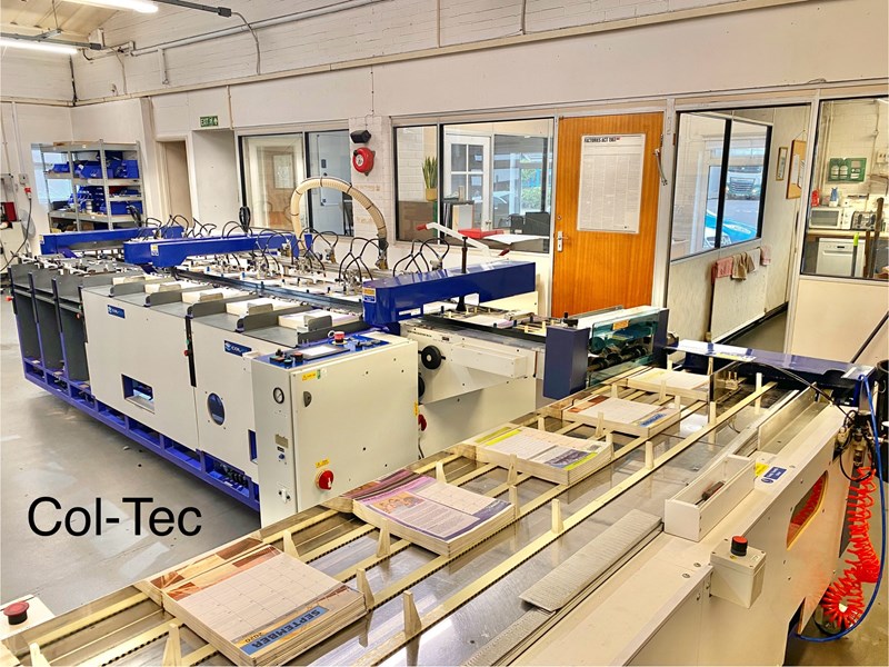 Coltech System Cost Used Col-Tec 8 station Signature gatherer for collating folded section ...