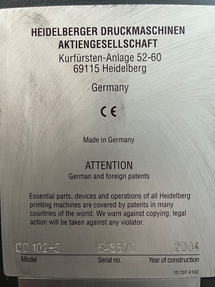  Heidelberg CD 102-5