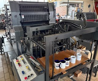 2 color Used 1983 Heidelberg MOZP 2 Color Perfector year 1983