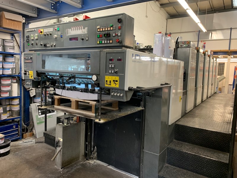 6 color Used Komori Lithrone L-28 Six Colour Offset Press year 1998 ...
