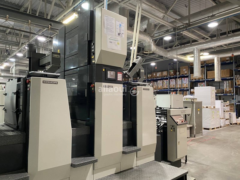 6 color Used Komori Lithrone LSX-629 H+F+C+E+D (H-UV-L) year 2008 ...