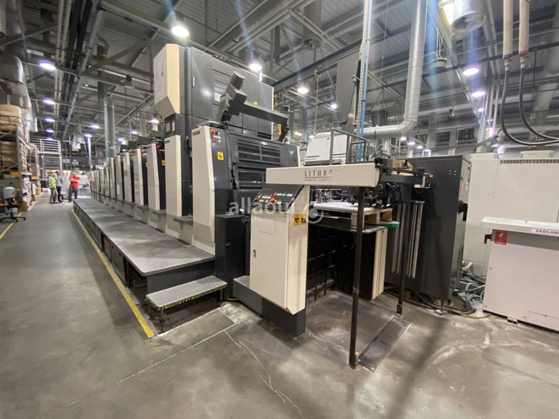 6 color Used Komori Lithrone LSX-629 H+F+C+E+D (H-UV-L) year 2008 ...