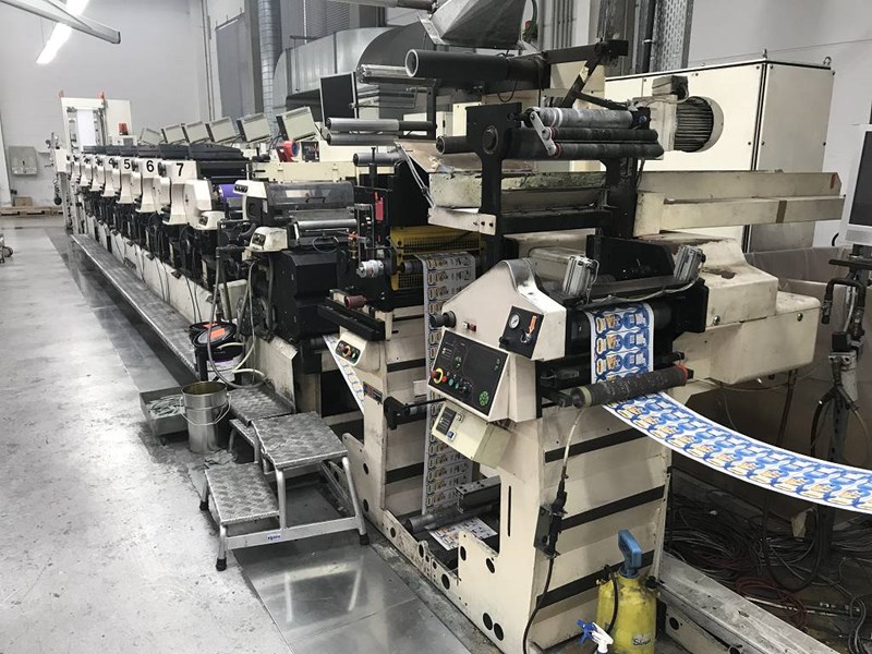 Nilpeter MO 3300 with 8 UV printing units
