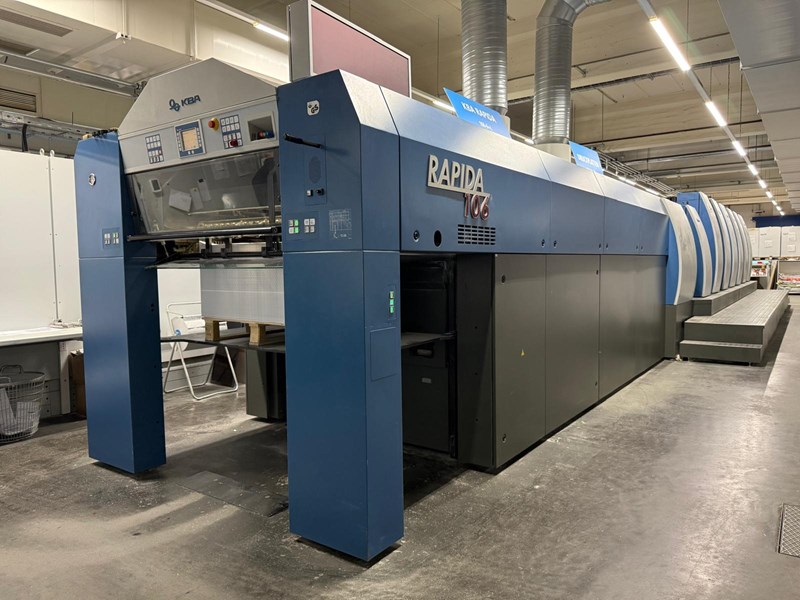 6 color Used KBA RAPIDA 106 6 HS SIS SPC + L ALV3 FAPC Hyb. year 2014 ...